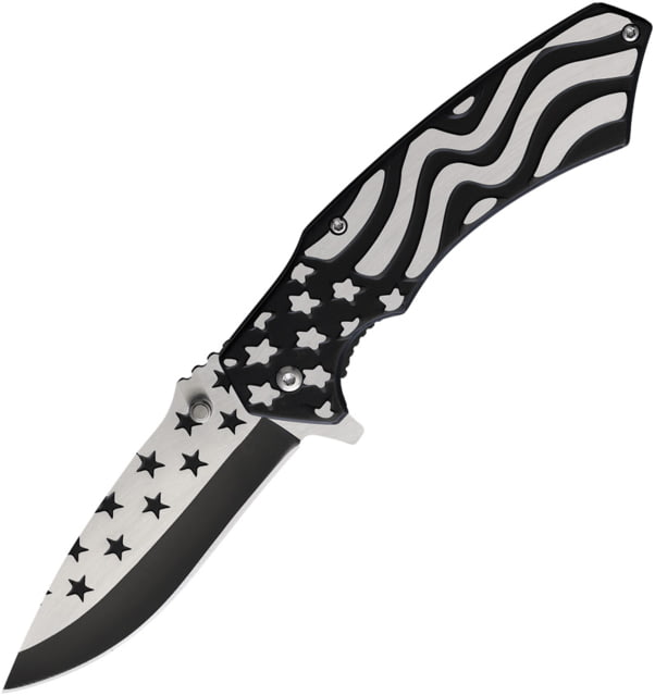S-TEC Flag Linerlock A/O Black - S-Tec
