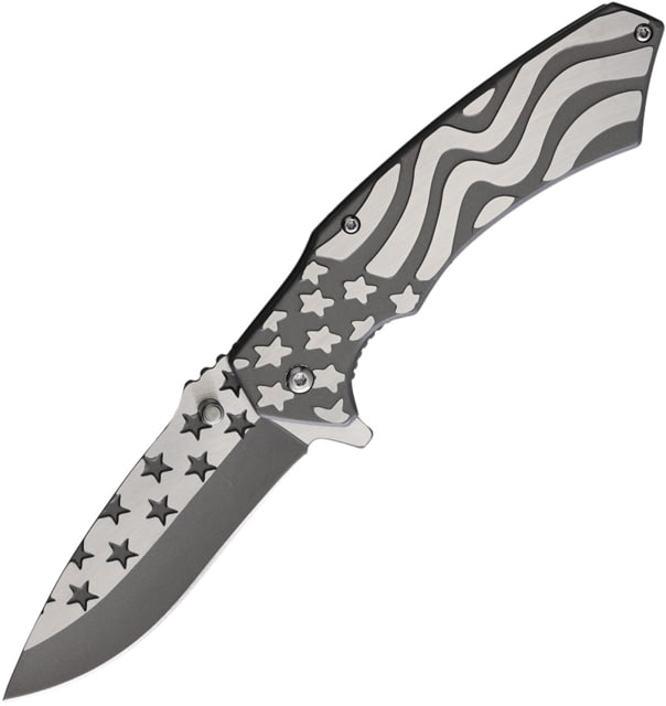 S-TEC Flag Linerlock A/O Gray - S-Tec