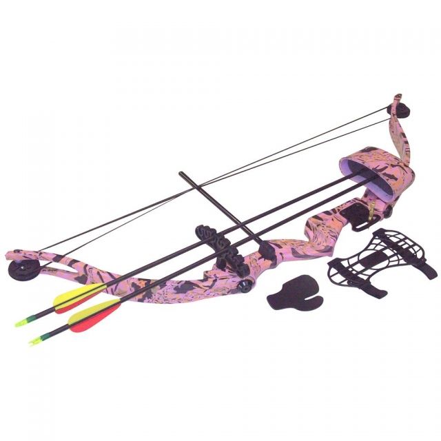 SA Sports Outdoor Gear Majestic Youth Bow Pkg. Pink Camouflage 20lbs. RH - Sa Sports Outdoor Gear