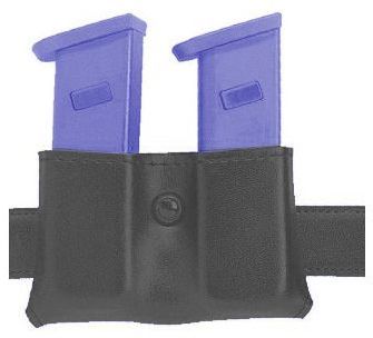 Safariland 079 Concealment Magazine Holder Snap-On Double - Basket Black Ambidextrous 2in. Belt Loop Slot - Safariland