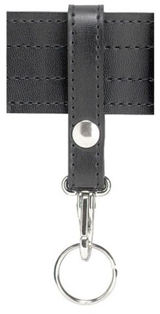Safariland 169S Key Ring W/ 1 Snap Plain Black W/ Black Plastic Snap - Safariland