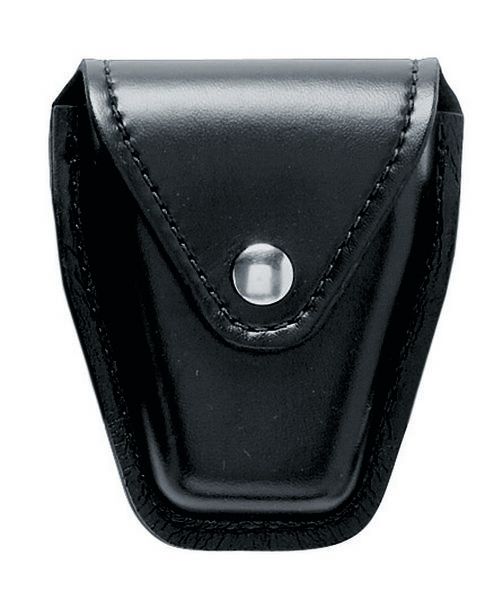 Safariland 190 Handcuff Case W/ Top Flap Asp Model 100 STX Basket Weave Black W/ Black Plastic Snap - Safariland