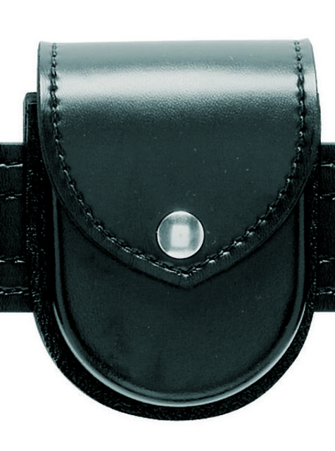 Safariland 290 Double Cuff Pouch W/ Top Flap STX Baset Weave Black W/ Hidden Snap - Safariland