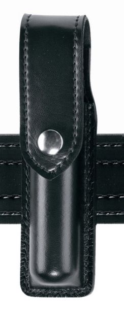 Safariland 308 Hand-Held Light Holder W/Flap Surefire Gz STX Tactical Black W/ Black Plastic Snap - Safariland