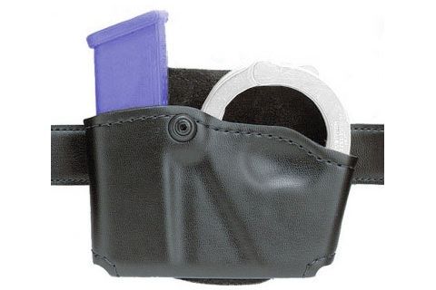 Safariland 573 Concealment Magazine Holder Paddle Single w/Cuff Pouch - STX Plain Black Ambidextrous - Safariland