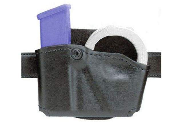 Safariland 573 Concealment Magazine Holder Paddle Single w/Cuff Pouch - STX Plain Black Ambidextrous - Safariland