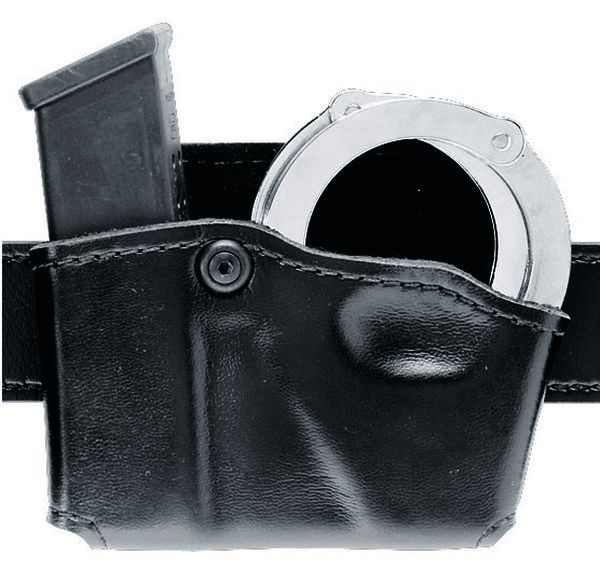 Safariland 573 Concealment Magazine Holder Paddle Single w/Cuff Pouch - Plain Black Right Hand - Safariland