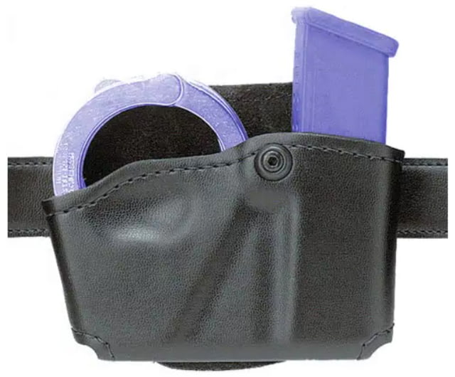 Safariland 573 Concealment Magazine Holder Paddle Single w/ Cuff Pouch - STX Plain Black Left Hand - Safariland