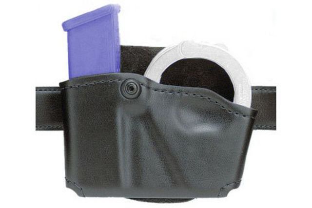 Safariland 573 Concealment Magazine Holder Paddle Single w/Cuff Pouch - Plain Black Right Hand - Safariland