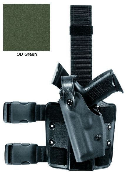 Safariland 6004 SLS Tactical Holster w/Dbl Leg Straps Browining High Power OD Green Left Hand 6004-76-562 - Safariland