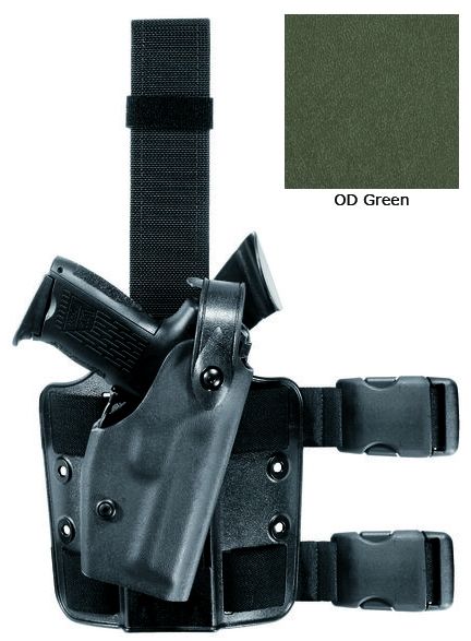 Safariland 6004 SLS Tactical Holster w/Dbl Leg Straps Browining High Power OD Green Right Hand 6004-76-561