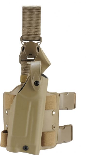 Safariland 6005 SLS Tactical Holster w/Quick Release H&K .45 Cocked & Locked w/SF X200/X300 4.53in. STX Flat Dark Earth Right Hand - Safariland