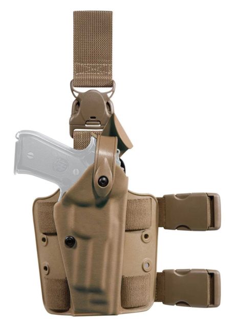 Safariland 6005 SLS Tactical w/ Quick Release Leg Harness Holster Left Hand Black 6005-530-762