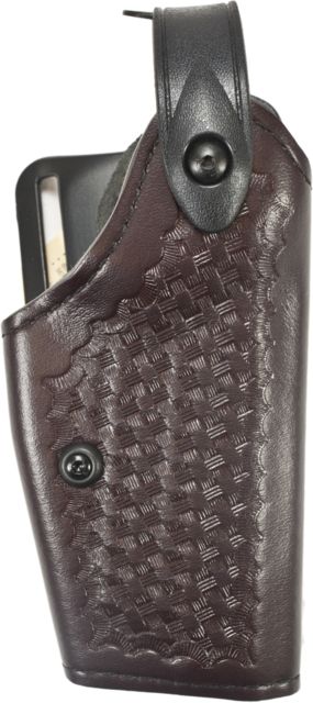 Safariland  SLS Level II Retention Mid-Ride Duty Holster Glock 31/Glock 17/Glock 22 Right Hand Basketweave Cordovan - Safariland