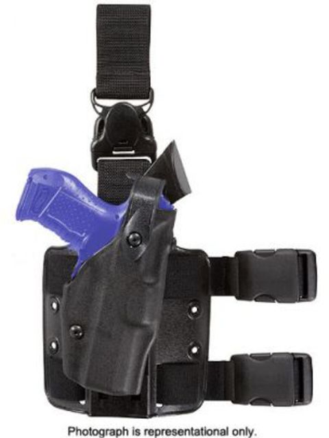 Safariland 6305 ALS Tactical w/ Quick Release Leg Harness Holster Kimber 1911 Gold Combat RL II Right Hand Tactical Black 6305-56-131-SH - Safariland