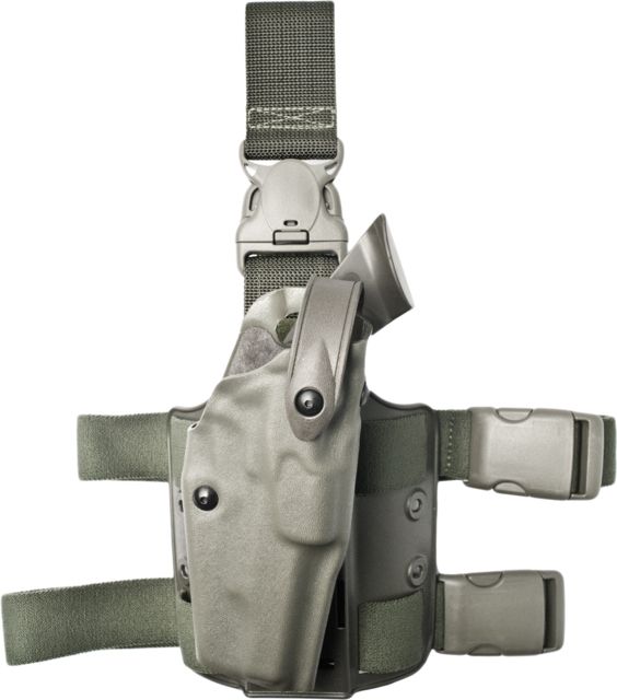 Safariland  ALS Tactical w/ Quick Release Leg Harness Holster Colt 1911 Government Right Hand Tactical OD Green - Safariland