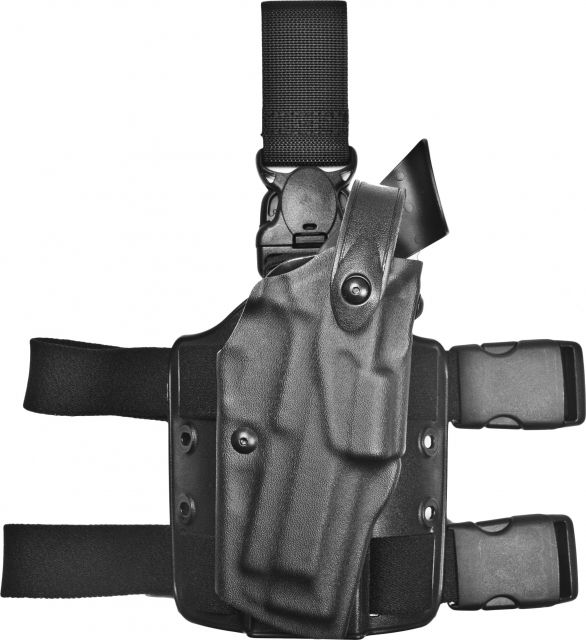 Safariland  ALS Tactical w/ Quick Release Leg Harness Holster Beretta 92 Right Hand STX Tactical Black - Safariland