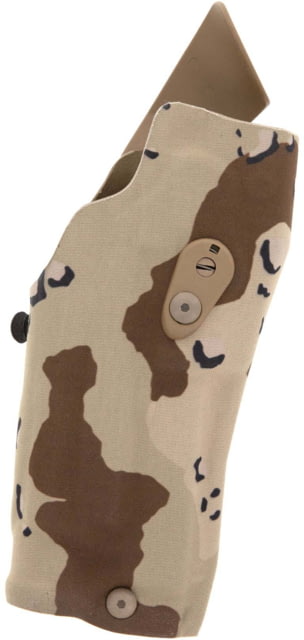 Safariland  - ALS Chocolate Chip Camo OWB Holster w/QLS19 Locking Fork Springfield Armory Prodigy 4.25in SureFire X300U Right Hand NSN - Safariland
