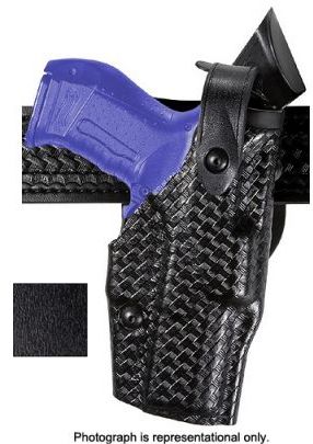 Safariland 6360 Level III Retention ALS/SLS Duty Mid-Ride Holster Smith & Wesson M&P 9/Smith & Wesson M&P 40 Right Hand STX Hi Gloss Black - Safariland