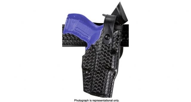 Safariland  Level III Retention ALS/SLS Duty Mid-Ride Holster Smith & Wesson M&P 9/Smith & Wesson M&P 40 Right Hand STX Basket Weave Black - Safariland