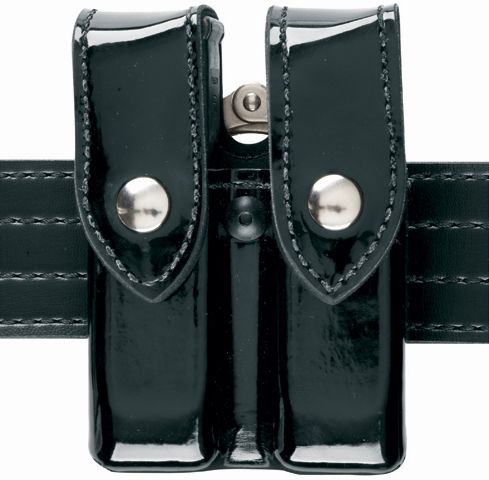Safariland 72 Mag/Cuff Pouch Top Flap - Hi Gloss Black Ambidextrous - Safariland