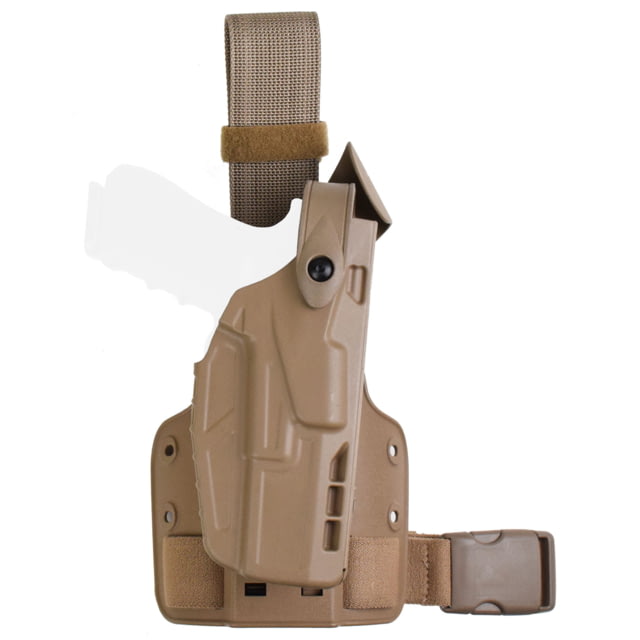 Safariland 7304 7TS ALS/SLS Level III Retention Tactical Drop-Leg Holsters Left Hand STX Plain FDE Brown 7304-825-552 - Safariland