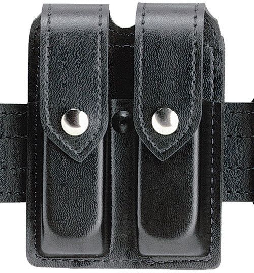 US Safariland 77 Double Handgun Magazine Pouch - Basketweave Brown, Ambidextrous 77-283-03 Tech Data