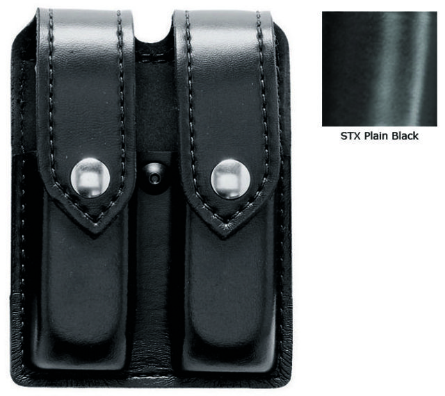 Safariland 77 Double Handgun Magazine Pouch - STX Plain Black Ambidextrous - Safariland