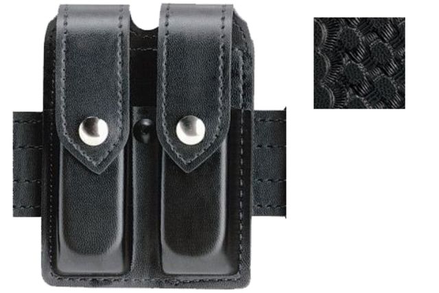 Safariland 77 Double Handgun Magazine Pouch - Basketweave Black Ambidextrous - Safariland