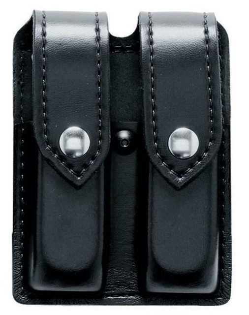 Safariland 77 Double Mag Pouch Double Stacked 9mm Mags Gl17 22 STX Tactical Black W/ Hidden Snap - Safariland