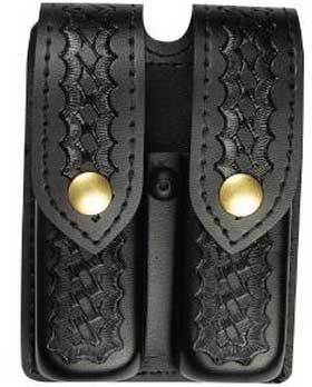 Safariland 77 Double Handgun Magazine Pouch - Basket Black Ambidextrous - Safariland