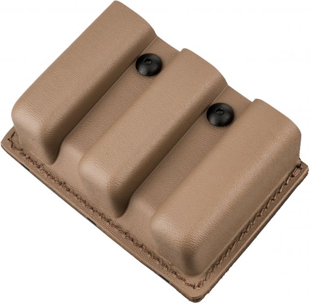 Safariland 775 Slim Open-Top Triple Mag Pouch Double Stacked 9mm Mags Gl17 22 STX Tactical Flat Dark Earth Ambi Shroud Mount - Safariland