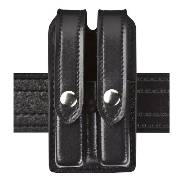Safariland 78 Slim Double Mag Pouch 1911 Government Style STX Plain Black W/ Black Plastic Snap - Safariland