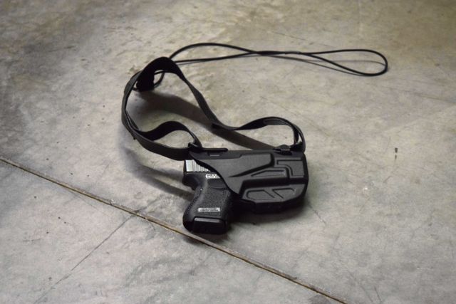 Safariland 7TS ALS Shoulder Holster Sig Sauer P250 P320 Compact 9mm .40 Right Hand Plain Black 7053-750-411 - Safariland