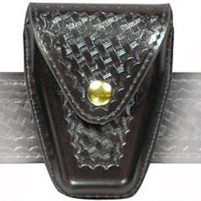 Safariland 90 Cuff Case Plain Black Brass Snap - Safariland