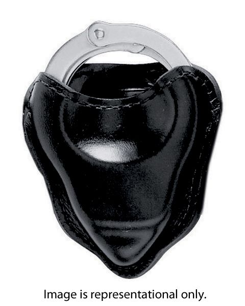 Safariland 90 Hand Cuff Case w/Flap Standard Sized ChainPlain Black - Safariland