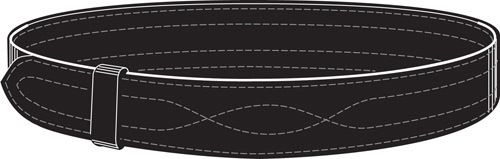 Safariland Buckleless without Hook and Loop Plain Black Size - 48 in. PVC