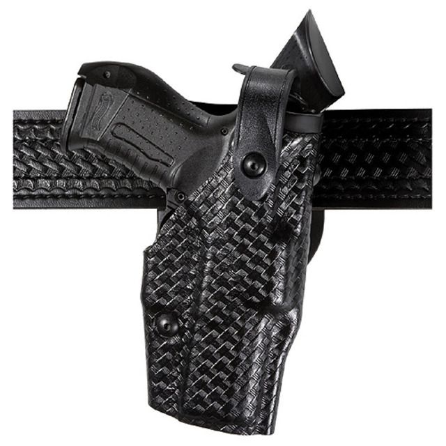 Safariland  Level III Retention ALS/SLS Duty Mid-Ride Holster Smith & Wesson M&P 9/Smith & Wesson M&P 40 Left Hand STX Basket Weave Black - Safariland
