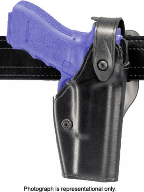 Safariland  SLS Level II Retention Mid-Ride Duty Holster Smith & Wesson M&P 9/Smith & Wesson M&P 40 Right Hand STX Plain Black - Safariland