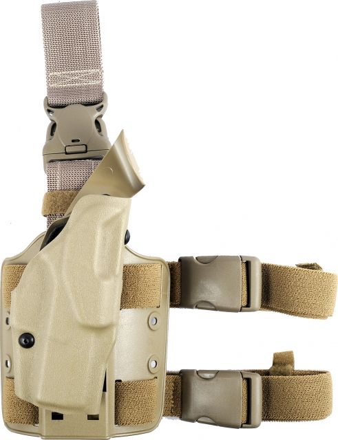 Safariland Model 6355 ALS Tactical Holster Glock 19/Glock 23/Glock 45/Glock 19X Right Hand STX Plain FDE Brown 6355-28325-551-SP10 - Safariland