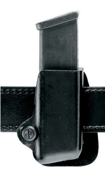 Safariland Open Top Single Magazine Pouch Group 4 Leather Look Synthetic Plain Black Right Hand - Safariland