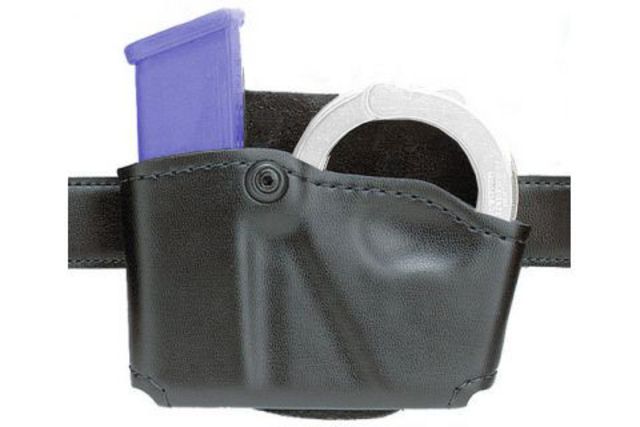Safariland 573 Concealment Magazine Holder Paddle Single w/Cuff Pouch - STX Tactical Black Ambidextrous - Safariland