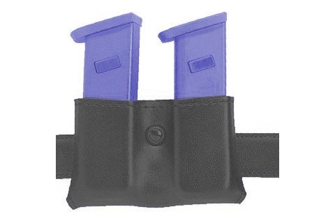 Safariland 079 Concealment Magazine Holder Snap-On Double - Plain Black Ambidextrous 2in. Belt Loop Slot - Safariland