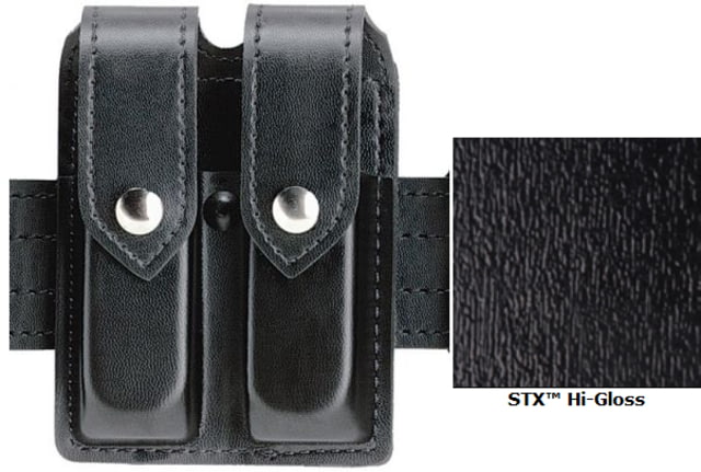 Safariland Double Mag Pouch w/Flap STX Hi-Gloss For Glock 17 - Safariland