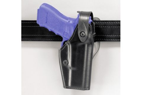 Safariland Level II Retention Holster Mid-Ride Holster - Basket Black Right Sentry InstalledOld Belt Style Loop - Safariland