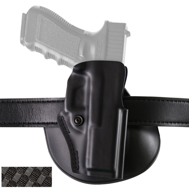 Safariland  Open Top Concealment Paddle/Belt Loop Glock Holsters w/Detent Glock 31/Glock 17/Glock 22 Right Hand STX Basket Weave Black - Safariland