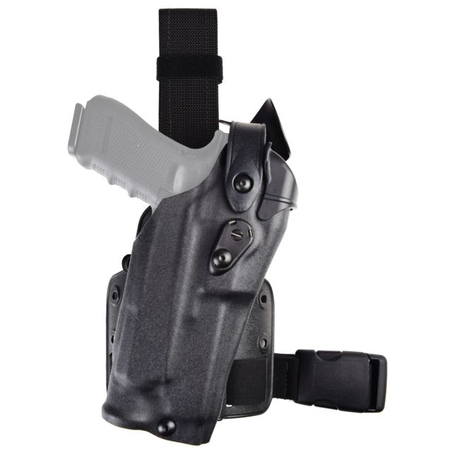 Safariland Model 6304RDS-SP10 ALS/SLS Drop Leg Holster Sig Sauer P320 9mm/.40 Full Size w/ITI M3/Streamlight TLR1/SF X300/X300U Left Hand STX Plain - Safariland