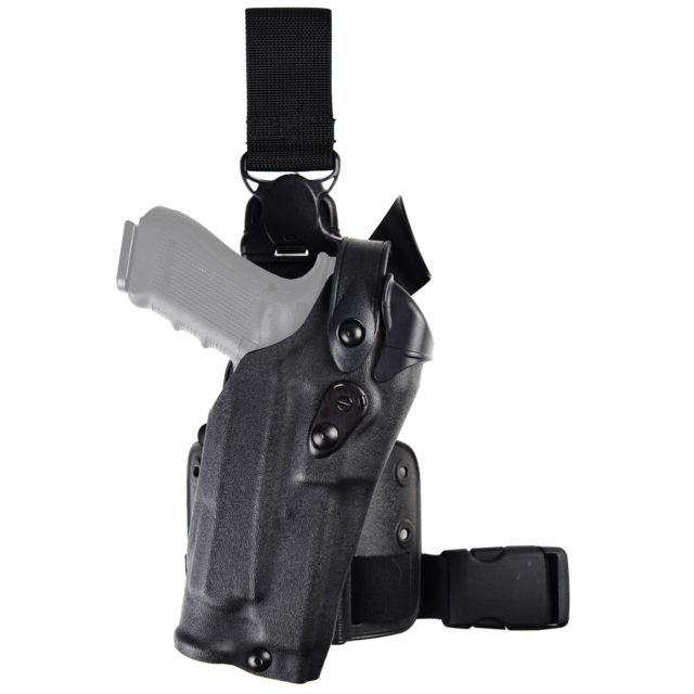 Safariland 6305 ALS/SLS Tactical w/Quick-Release Leg Strap Holster Glock 17 Gen 5 Left Hand STX Tactical Black 6305-8325-132-SP10 - Safariland