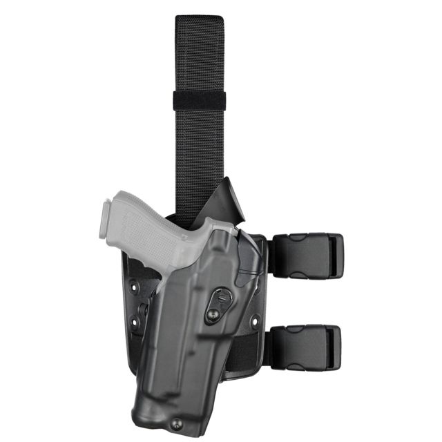 Safariland 6354 ALS Open Top Tactical Thigh Holster Glock 17 Gen 5 SureFire X300U Left STX Plain Black 6354-8325-412 - Safariland