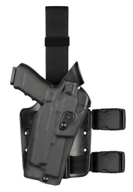 Safariland 6354RDS ALS Drop Leg Glock Holsters Glock 17/22/31 w/ITI M3 Right Hand STX Plain Single Strap Drop Flex Adapter Black 6354RDS-832-131-MS25 - Safariland